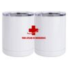 10 oz. White Stainless Steel Short Tumbler Thumbnail