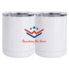 10 oz. White Stainless Steel Short Tumbler Thumbnail