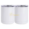 10 oz. White Stainless Steel Short Tumbler Thumbnail
