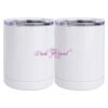 10 oz. White Stainless Steel Short Tumbler Thumbnail