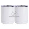 10 oz. White Stainless Steel Short Tumbler Thumbnail