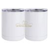 10 oz. White Stainless Steel Short Tumbler Thumbnail