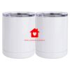 10 oz. White Stainless Steel Short Tumbler Thumbnail