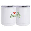10 oz. White Stainless Steel Short Tumbler Thumbnail