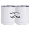 10 oz. White Stainless Steel Short Tumbler Thumbnail