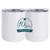 10 oz. White Stainless Steel Short Tumbler Thumbnail