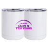 10 oz. White Stainless Steel Short Tumbler Thumbnail