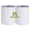 10 oz. White Stainless Steel Short Tumbler Thumbnail