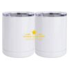 10 oz. White Stainless Steel Short Tumbler Thumbnail
