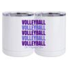 10 oz. White Stainless Steel Short Tumbler Thumbnail