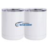 10 oz. White Stainless Steel Short Tumbler Thumbnail