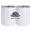 10 oz. White Stainless Steel Short Tumbler Thumbnail