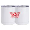 10 oz. White Stainless Steel Short Tumbler Thumbnail
