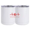 10 oz. White Stainless Steel Short Tumbler Thumbnail
