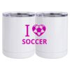 10 oz. White Stainless Steel Short Tumbler Thumbnail