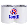 10 oz. White Stainless Steel Short Tumbler Thumbnail