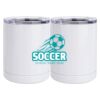 10 oz. White Stainless Steel Short Tumbler Thumbnail
