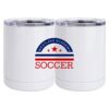 10 oz. White Stainless Steel Short Tumbler Thumbnail