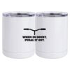 10 oz. White Stainless Steel Short Tumbler Thumbnail