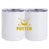10 oz. White Stainless Steel Short Tumbler Thumbnail