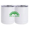 10 oz. White Stainless Steel Short Tumbler Thumbnail