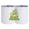 10 oz. White Stainless Steel Short Tumbler Thumbnail