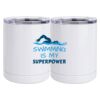 10 oz. White Stainless Steel Short Tumbler Thumbnail