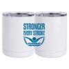 10 oz. White Stainless Steel Short Tumbler Thumbnail