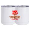 10 oz. White Stainless Steel Short Tumbler Thumbnail