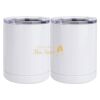10 oz. White Stainless Steel Short Tumbler Thumbnail