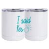 10 oz. White Stainless Steel Short Tumbler Thumbnail