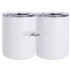 10 oz. White Stainless Steel Short Tumbler Thumbnail