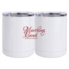 10 oz. White Stainless Steel Short Tumbler Thumbnail