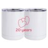 10 oz. White Stainless Steel Short Tumbler Thumbnail