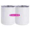 10 oz. White Stainless Steel Short Tumbler Thumbnail
