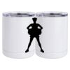 10 oz. White Stainless Steel Short Tumbler Thumbnail
