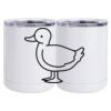 10 oz. White Stainless Steel Short Tumbler Thumbnail
