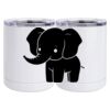 10 oz. White Stainless Steel Short Tumbler Thumbnail