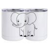 10 oz. White Stainless Steel Short Tumbler Thumbnail
