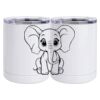 10 oz. White Stainless Steel Short Tumbler Thumbnail