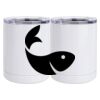10 oz. White Stainless Steel Short Tumbler Thumbnail