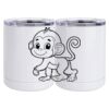10 oz. White Stainless Steel Short Tumbler Thumbnail
