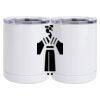 10 oz. White Stainless Steel Short Tumbler Thumbnail