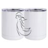 10 oz. White Stainless Steel Short Tumbler Thumbnail