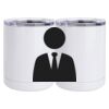 10 oz. White Stainless Steel Short Tumbler Thumbnail