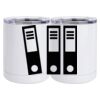 10 oz. White Stainless Steel Short Tumbler Thumbnail