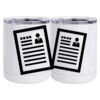 10 oz. White Stainless Steel Short Tumbler Thumbnail