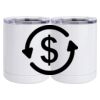 10 oz. White Stainless Steel Short Tumbler Thumbnail