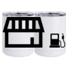 10 oz. White Stainless Steel Short Tumbler Thumbnail