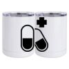 10 oz. White Stainless Steel Short Tumbler Thumbnail